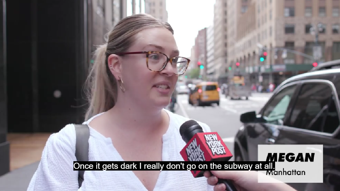受访民众表示“天黑不敢坐地铁”（图：《纽约邮报》）
