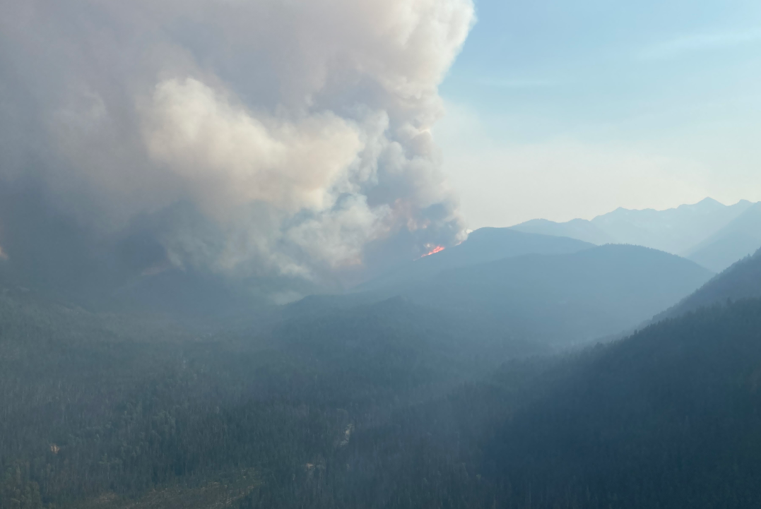 美加边境山火持续蔓延（社交媒体）