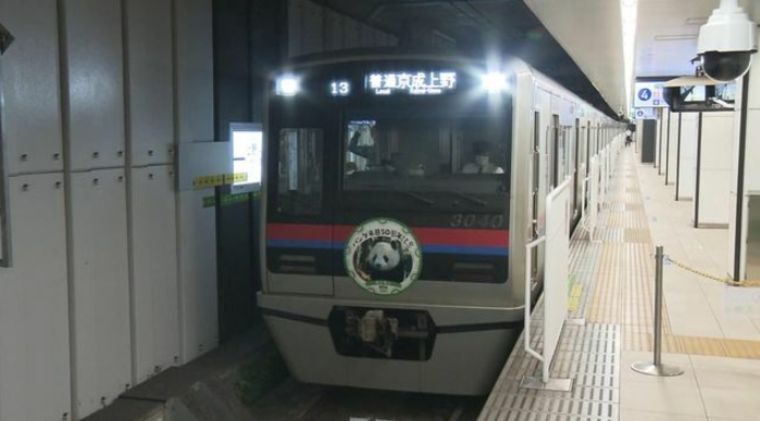 京成线纪念大熊猫赴日50周年专线电车（日本电视台）