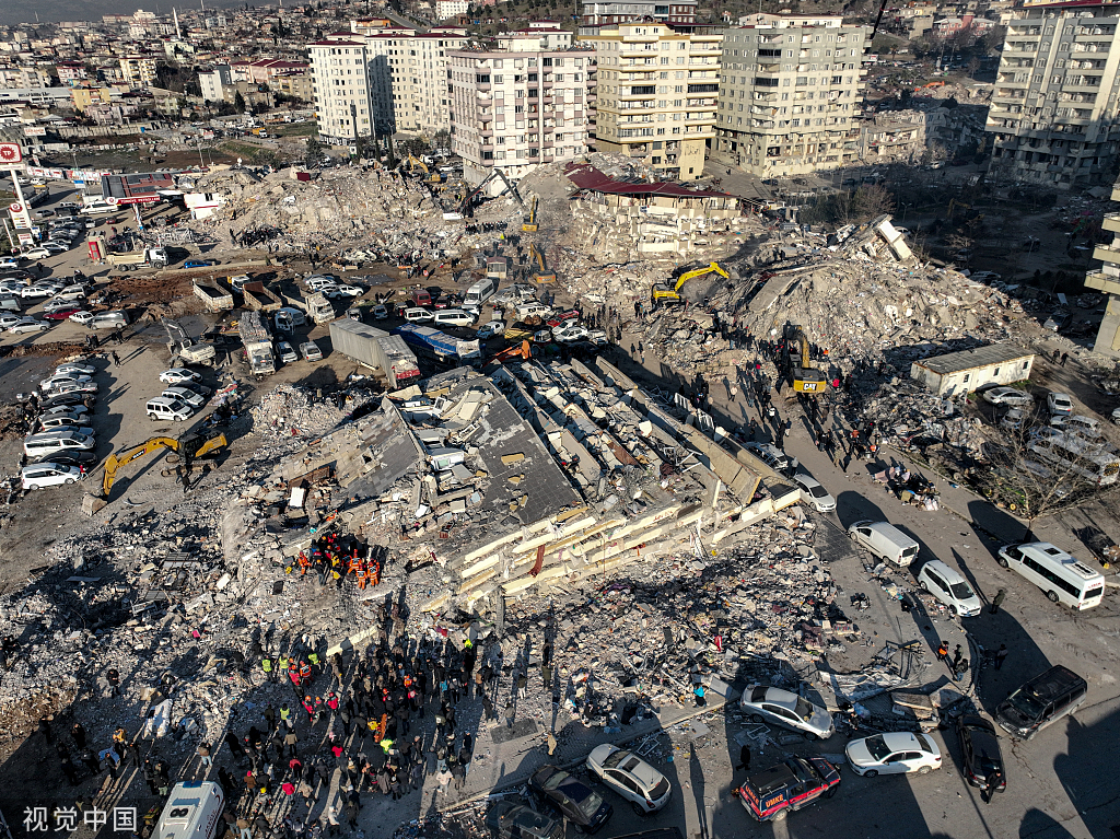 土耳其强震中被摧毁的建筑