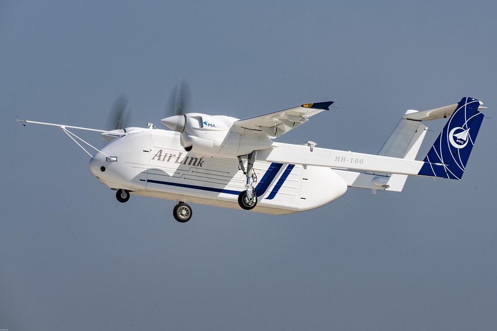 我国自主研制的HH-100商用无人运输机首飞成功