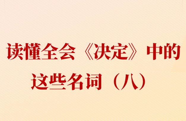 新闻多一点 | 读懂全会《决定》中的这些名词（八）