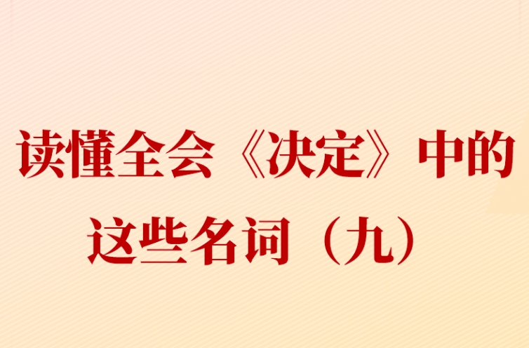 新闻多一点｜读懂全会《决定》中的这些名词（九）