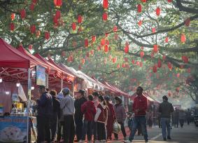 海南琼海：乡村年集红红火火
