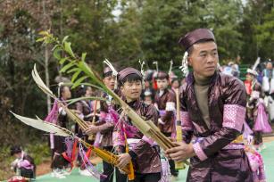 贵州从江：苗族同胞欢度芦笙节迎新春