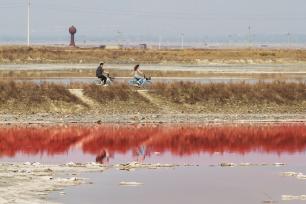 山西运城：七彩盐湖引客来