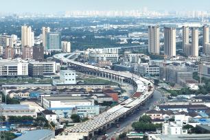 江苏常州：312国道改扩建工程施工正酣