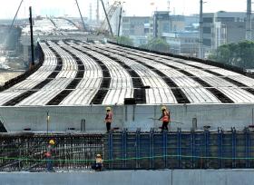 江苏常州：312国道改扩建工程施工正酣