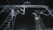 江苏淮安：接触网工夏夜坚守岗位