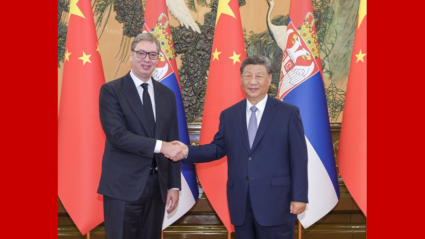 习近平会见塞尔维亚总统武契奇