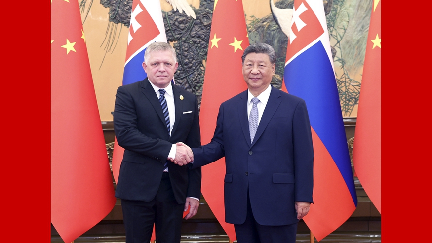 习近平会见斯洛伐克总理菲佐