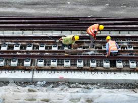 安徽蒙城：阜淮铁路建设稳步推进