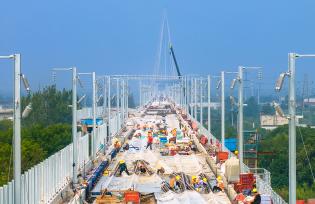 安徽马鞍山：巢马城际铁路建设有序推进