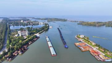 江苏宿迁：京杭大运河运输忙