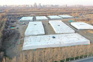 哈尔滨冰雪大世界20万立方米存冰即将投用