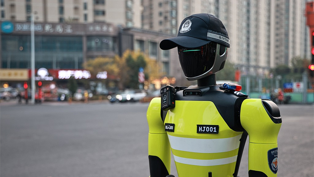 浙江杭州：AI交通管理机器人亮相街头