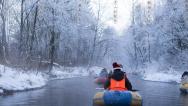 吉林延边：游客体验雾凇漂流
