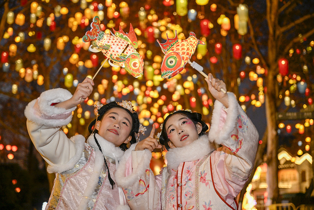 安徽合肥：小学生学民俗赏灯会 了解传统文化