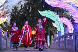 安徽合肥：小学生学民俗赏灯会 了解传统文化