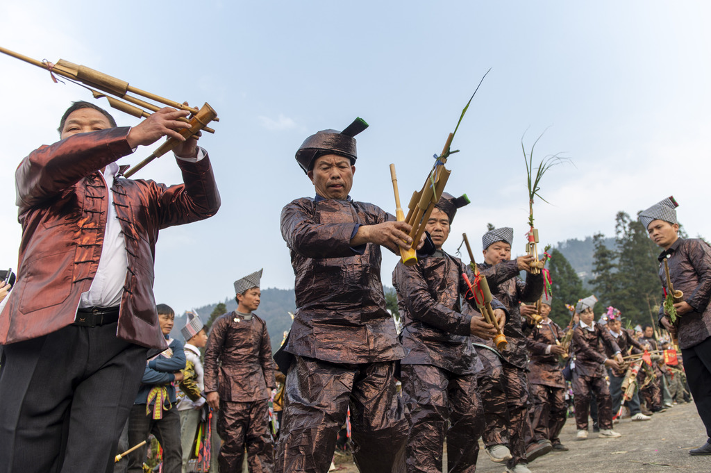 贵州黔东南：苗族传统芦笙节迎新春