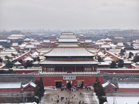 故宫红墙黄瓦覆白雪