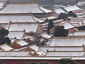 故宫红墙黄瓦覆白雪