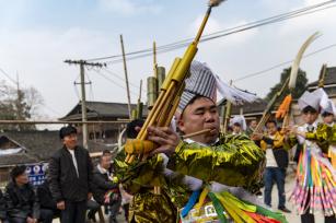 贵州黔东南：苗族传统芦笙节迎新春