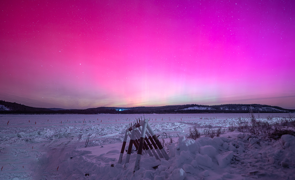 黑龙江大兴安岭：绚烂极光点亮夜空