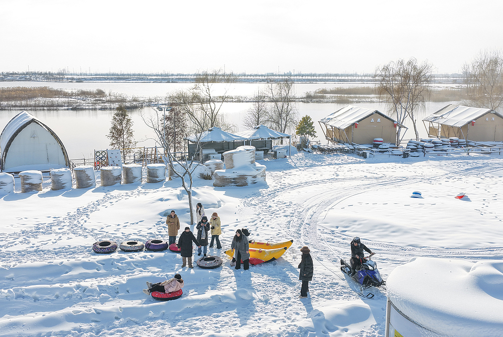 江苏泗洪：冰雪大世界热闹开园