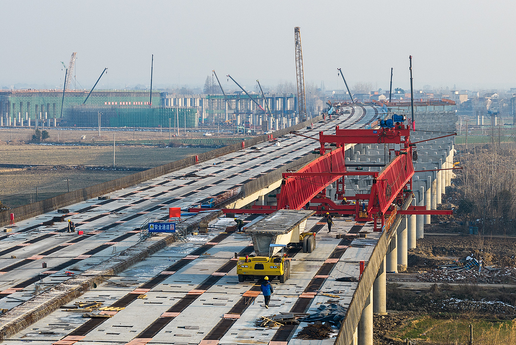 安徽庐江：铜商高速公路工程建设有序推进