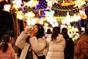 北京：圆明园新春灯会璀璨启幕