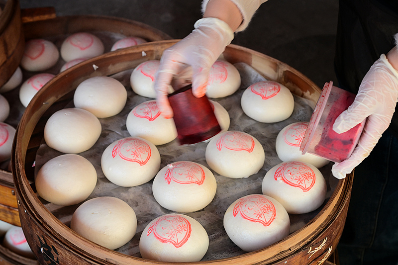 浙江金华：红印馒头迎新年
