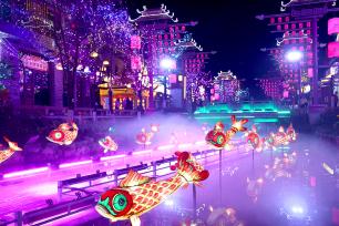 安徽淮北：濉溪古城花灯璀璨年味浓