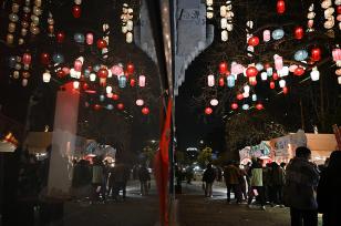 浙江杭州：大运河畔彩灯璀璨年味浓