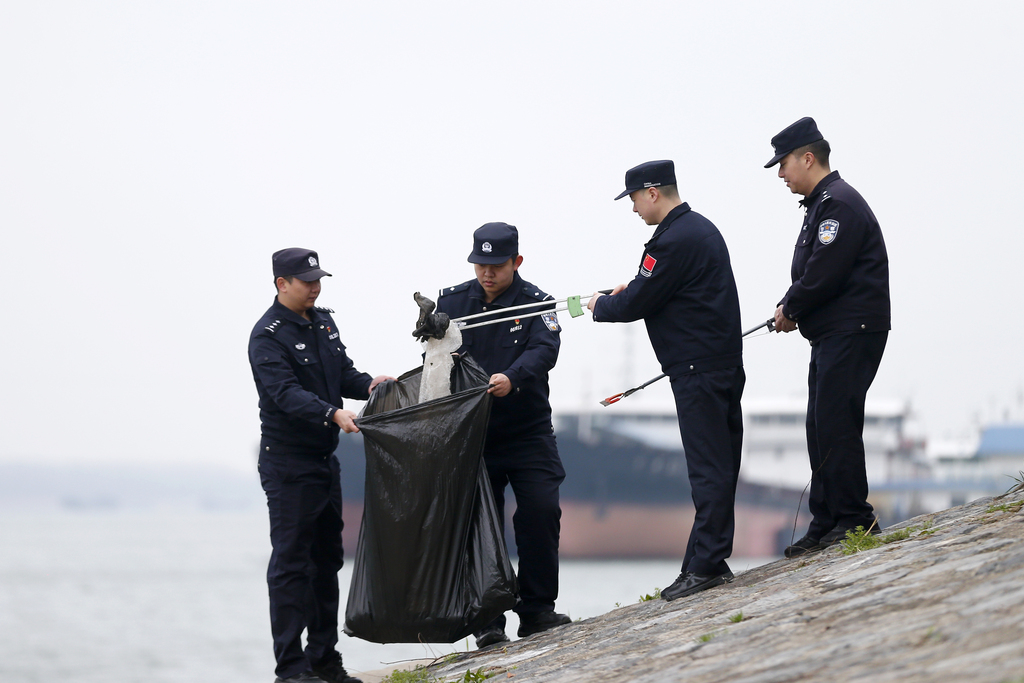 江苏南京：边检民警守护长江生态
