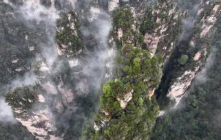 雨后张家界国家森林公园云绕峰林