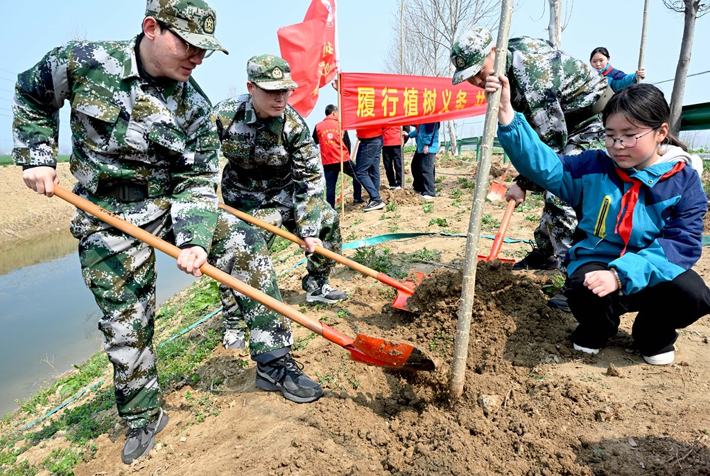 安徽亳州：植树造林绿化家园