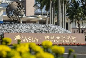 博鳌亚洲论坛年会临近 街头氛围日渐浓厚