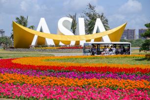 博鳌亚洲论坛年会临近 街头氛围日渐浓厚