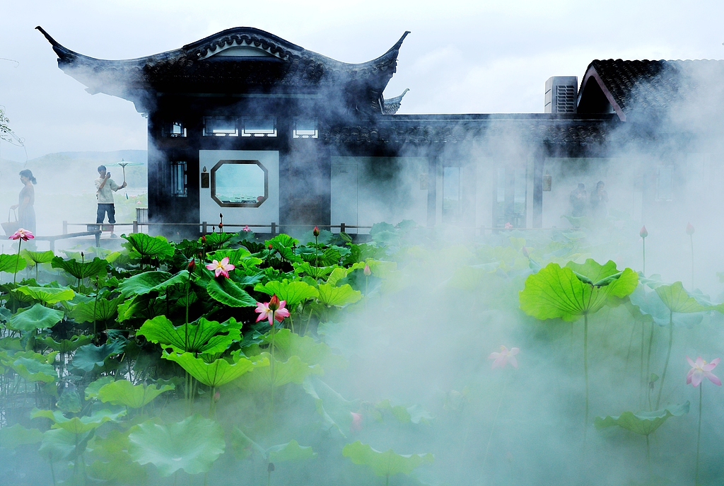 浙江杭州：烟雨西湖入画来