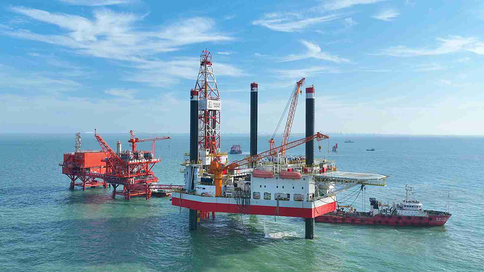 山东东营：网电钻机实现海上绿色钻井