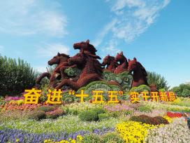 北京：长安街沿线立体花坛完工迎国庆