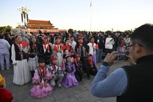 北京：天安门广场欢度国庆