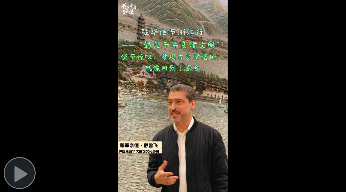 驻华大使浙江行——“遇见千年良渚文明” 使节惊叹：参观遗址，就像回到了家乡